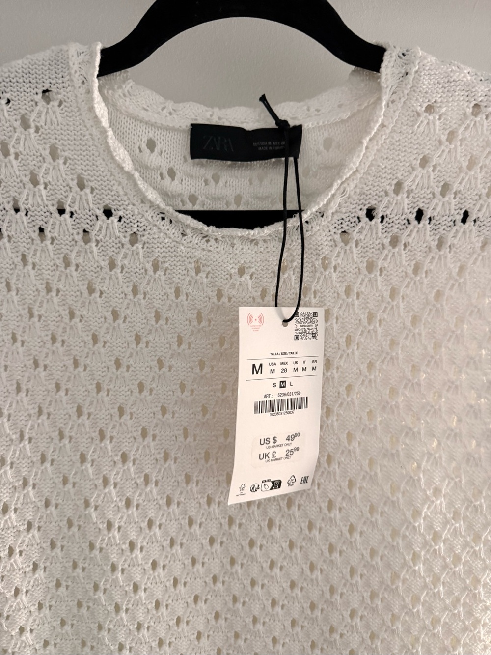 Zara Pointelle Knit Mini Dress - Picture 4 of 4